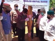 Bupati Kutim Lakukan Pemancangan Tiang Perdana Pembangunan Masjid Baitul Karim Sangkulirang