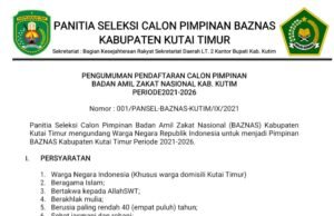 Pemkab Kutim Buka Pendaftaran Calon Pimpinan Baznas