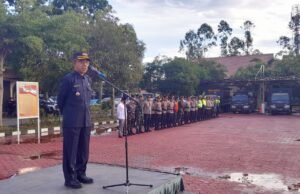 Siagakan Personel di Apel Gabungan Pengamanan Malam Takbiran dan Salat IdulFitri 1445 H
