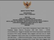 Hadiah Akhir Tahun Bagi TK2D Kutai Timur – Bupati Umumkan Hasil Seleksi Kompetensi PPPK 2024